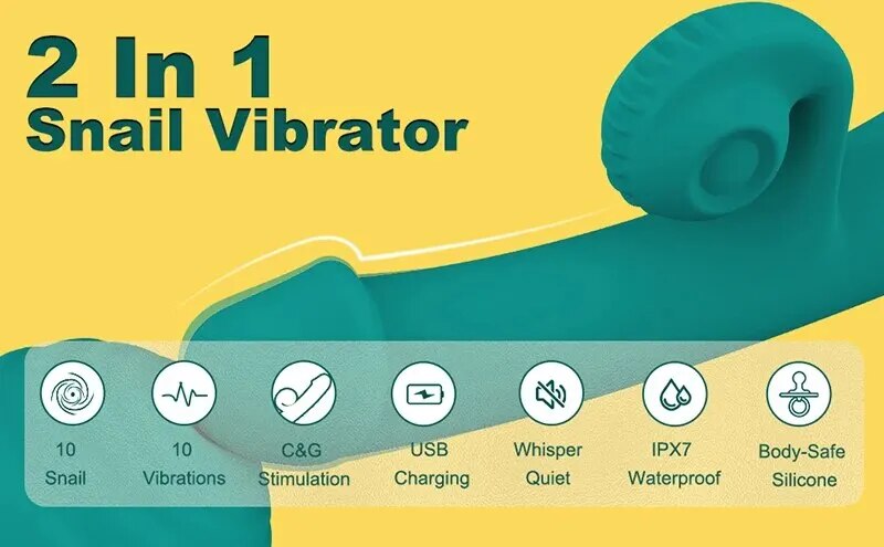 Mainan seks Vibrator penambal siput untuk wanita pemijat Stimulator klitoris kuat G Spot bergetar barang dewasa Masturbator wanita| |   