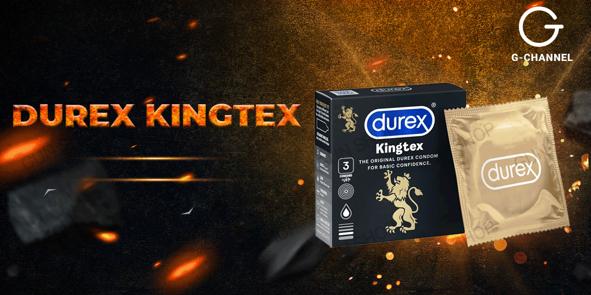  Nhập sỉ Bộ 2 hộp bao cao su Durex Kingtex - Size nhỏ 49mm ôm sát - Hộp 3 cái cao cấp