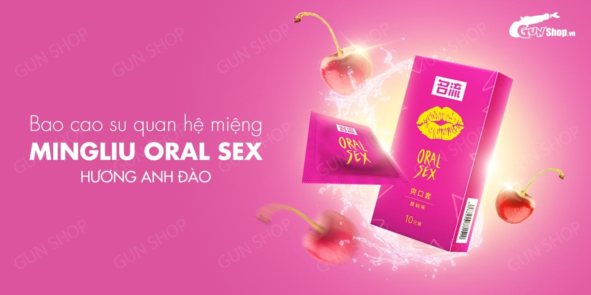  Phân phối Bao cao su quan hệ miệng Mingliu Oral Sex - Hương anh đào - Hộp 10 cái loại tốt