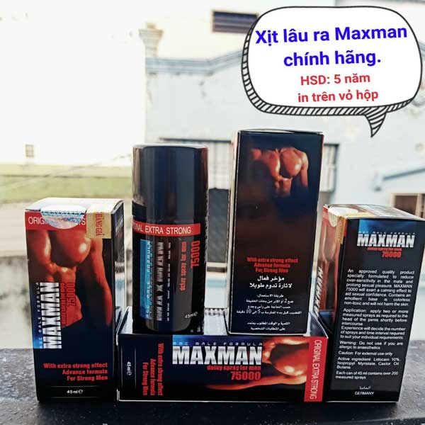  Cửa hàng bán Chai Xịt Kéo Dài Thời Gian Maxman Delay Spray For Men 75000 nhập khẩu