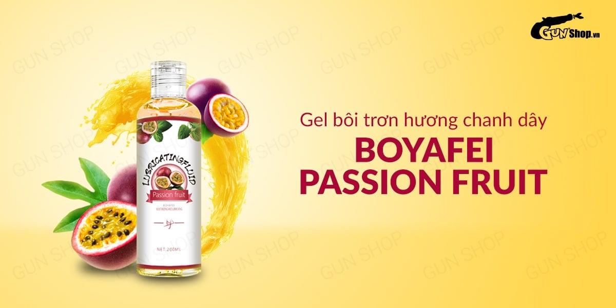  Thông tin Gel bôi trơn hương chanh dây - Boyafei Passion Fruit - Chai 200ml nhập khẩu